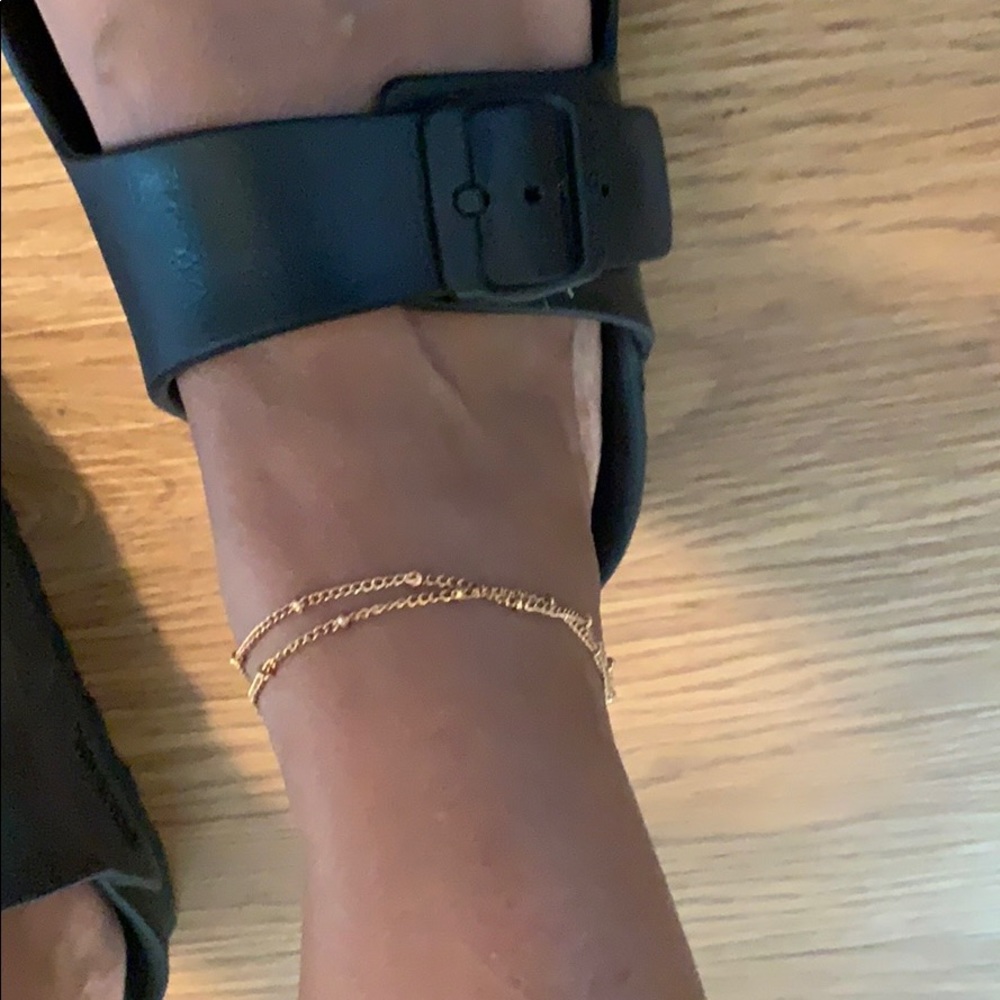 Layered Beaded Anklet Dipped In Gold... - Picture 2 of 3